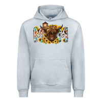 Heather Grey mom highland cow Urban Hoodie - RacoonDesign