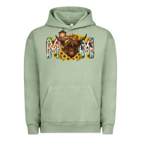 Pigment Oil Green mom highland cow Urban Hoodie - RacoonDesign