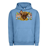 Pigment Pebble Blue mom highland cow Urban Hoodie - RacoonDesign