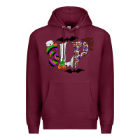 Burgundy slp Premium Hoodie - CowhideDigitalArt