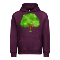 Mauve Wine tree Urban Hoodie - FaDigitalArtStudio