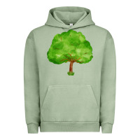 Pigment Oil Green tree Urban Hoodie - FaDigitalArtStudio