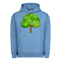 Pigment Pebble Blue tree Urban Hoodie - FaDigitalArtStudio