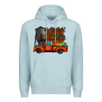Blue Mist small town fall Premium Hoodie - CowhideDigitalArt