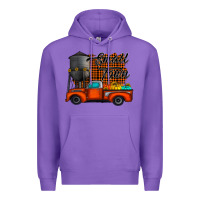 Purple small town fall Premium Hoodie - CowhideDigitalArt
