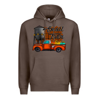 Coffee small town fall Premium Hoodie - CowhideDigitalArt
