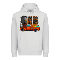 Dove Grey small town fall Premium Hoodie - CowhideDigitalArt