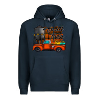 Navy small town fall Premium Hoodie - CowhideDigitalArt