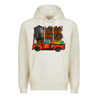 Oatmeal Heather small town fall Premium Hoodie - CowhideDigitalArt