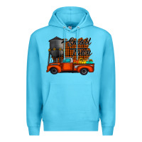 Ocean Blue small town fall Premium Hoodie - CowhideDigitalArt