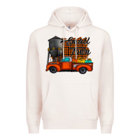 Pale Pink small town fall Premium Hoodie - CowhideDigitalArt