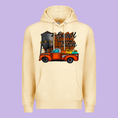 Small Town Fall Premium Hoodie Designed By Cowhidedigitalart