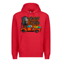 Red small town fall Premium Hoodie - CowhideDigitalArt