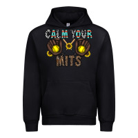 Black calm your mits Urban Hoodie - CowhideDigitalArt