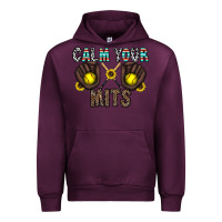 Mauve Wine calm your mits Urban Hoodie - CowhideDigitalArt