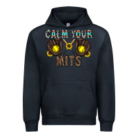 Navy calm your mits Urban Hoodie - CowhideDigitalArt