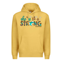 Antique Gold she is strong Premium Hoodie - HRA Design Shop