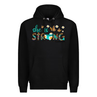 Black she is strong Premium Hoodie - HRA Design Shop