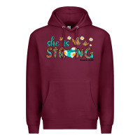 Burgundy she is strong Premium Hoodie - HRA Design Shop