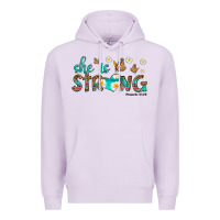 Lilac she is strong Premium Hoodie - HRA Design Shop