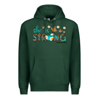 Sports Green she is strong Premium Hoodie - HRA Design Shop