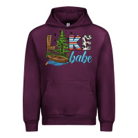 Mauve Wine lake babe Urban Hoodie - HRA Design Shop