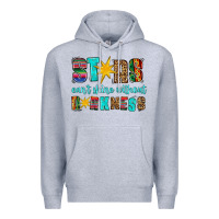 Heather Grey stars cant shine without darkness Premium Hoodie - HRA Design Shop