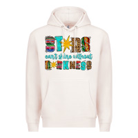 Pale Pink stars cant shine without darkness Premium Hoodie - HRA Design Shop