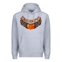 Heather Grey Thankful Premium Hoodie - CowhideDigitalArt