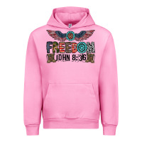 Fuchsia Pink freedom john Urban Hoodie - CowhideDigitalArt
