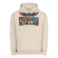 Pigment French Oak freedom john Urban Hoodie - CowhideDigitalArt