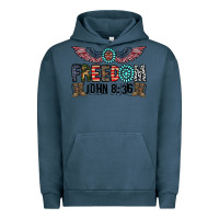 Pigment Midnight Navy freedom john Urban Hoodie - CowhideDigitalArt