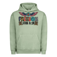 Pigment Oil Green freedom john Urban Hoodie - CowhideDigitalArt