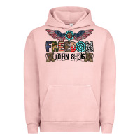 Pigment Salmon freedom john Urban Hoodie - CowhideDigitalArt