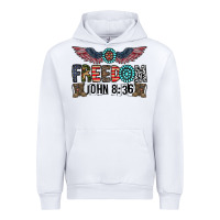 White freedom john Urban Hoodie - CowhideDigitalArt