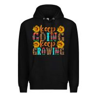 Black keep going keep growing Premium Hoodie - HRA Design Shop