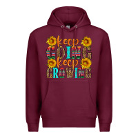 Burgundy keep going keep growing Premium Hoodie - HRA Design Shop