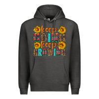 Charcoal Heather keep going keep growing Premium Hoodie - HRA Design Shop