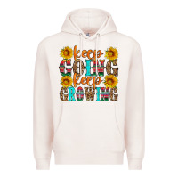 Pale Pink keep going keep growing Premium Hoodie - HRA Design Shop