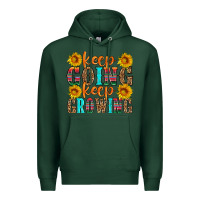 Sports Green keep going keep growing Premium Hoodie - HRA Design Shop