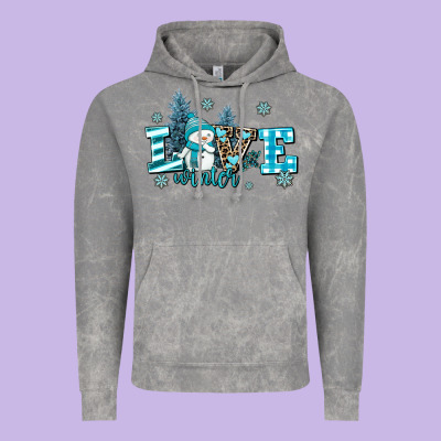 Love Winter Vintage Hoodie Designed By Adodesignshop