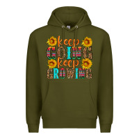 Army Green keep going keep growing Premium Hoodie - HRA Design Shop