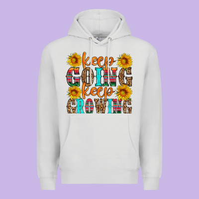 Keep Going Keep Growing Premium Hoodie Designed By Hra Design Shop