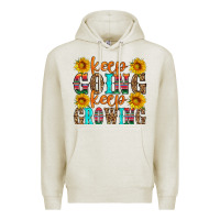 Oatmeal Heather keep going keep growing Premium Hoodie - HRA Design Shop