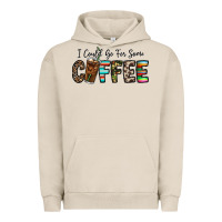 Pigment French Oak i could go for some coffee Urban Hoodie - CowhideDigitalArt