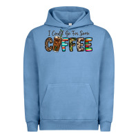 Pigment Pebble Blue i could go for some coffee Urban Hoodie - CowhideDigitalArt