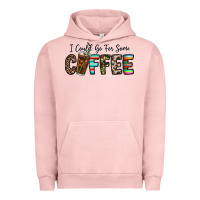 Pigment Salmon i could go for some coffee Urban Hoodie - CowhideDigitalArt