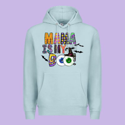 Mama Is My Boo Premium Hoodie Designed By Cowhidedigitalart