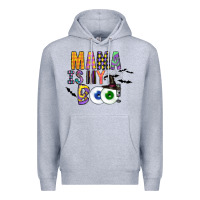 Heather Grey Mama is my Boo Premium Hoodie - CowhideDigitalArt