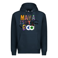 Navy Mama is my Boo Premium Hoodie - CowhideDigitalArt